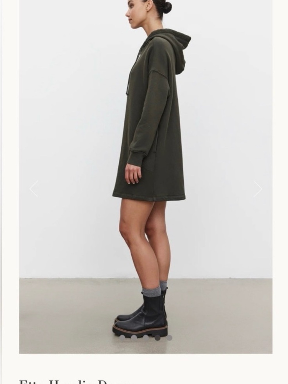 Velvet by Graham & Spencer Olive Hoodie Mini Dress